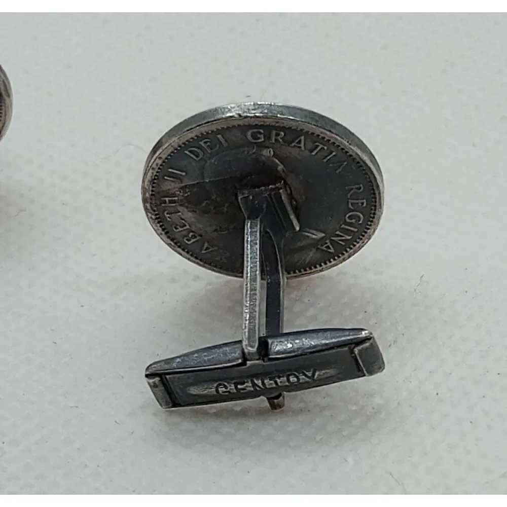 Vintage Cufflinks, Canadian coin, 1959